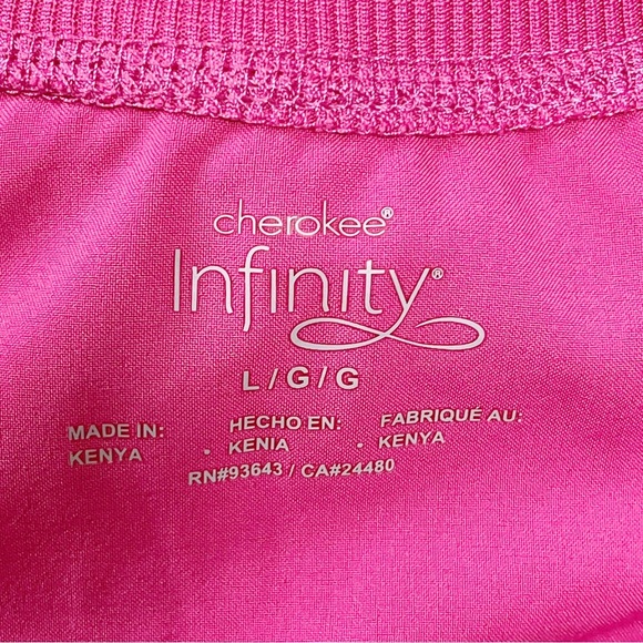 Cherokee Infinity Scrub Jacket Women’s SZ Large Scrubs Pink Full Zip Nurse RN - Picture 11 of 13